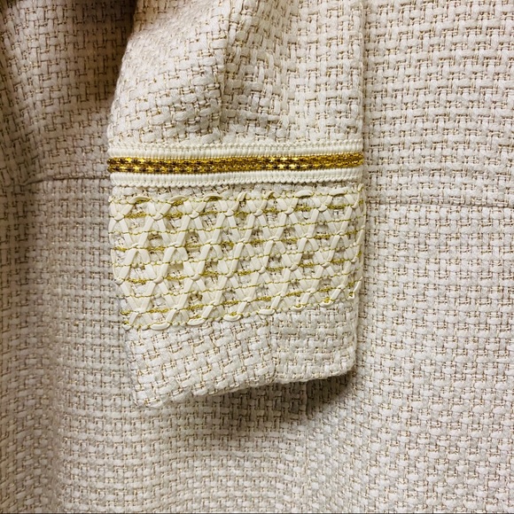 Chicos Textured Embellished Topper Jacket Neutral - Picture 8 of 11